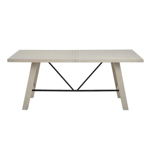 INK+IVY Sonoma Reclaimed White Wood 4 Legs Dining Table Seats 6 II121 ...