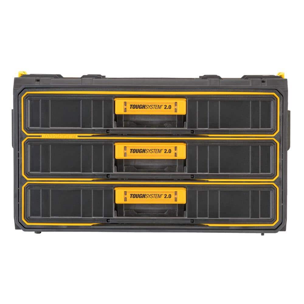 Black and Yellow Plastic 3-Drawer Tool Organizer