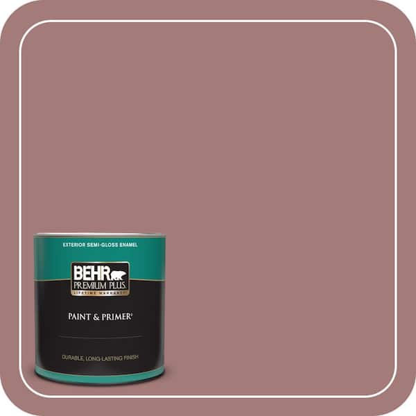 BEHR PREMIUM PLUS 1 qt. #ICC-108 Brandied Apple Semi-Gloss Enamel Exterior Paint & Primer