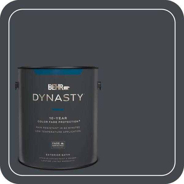 BEHR DYNASTY 1 gal. #PPU24-23 Little Black Dress Satin Enamel Exterior Stain-Blocking Paint & Primer
