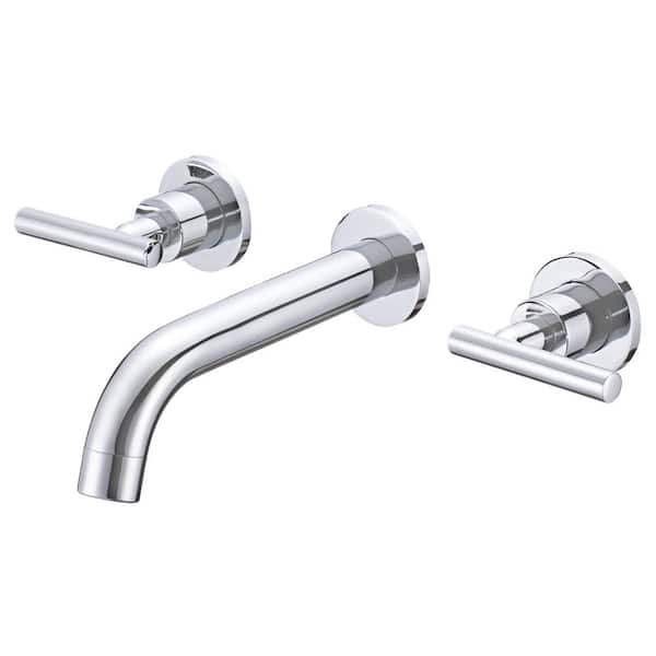 Novatto Kennedy 2-Handle Wall Mount Bathroom Faucet in Chrome