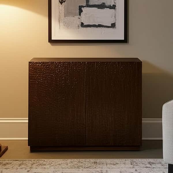 Bria Coffee Bamboo 18 in. Sideboard Console