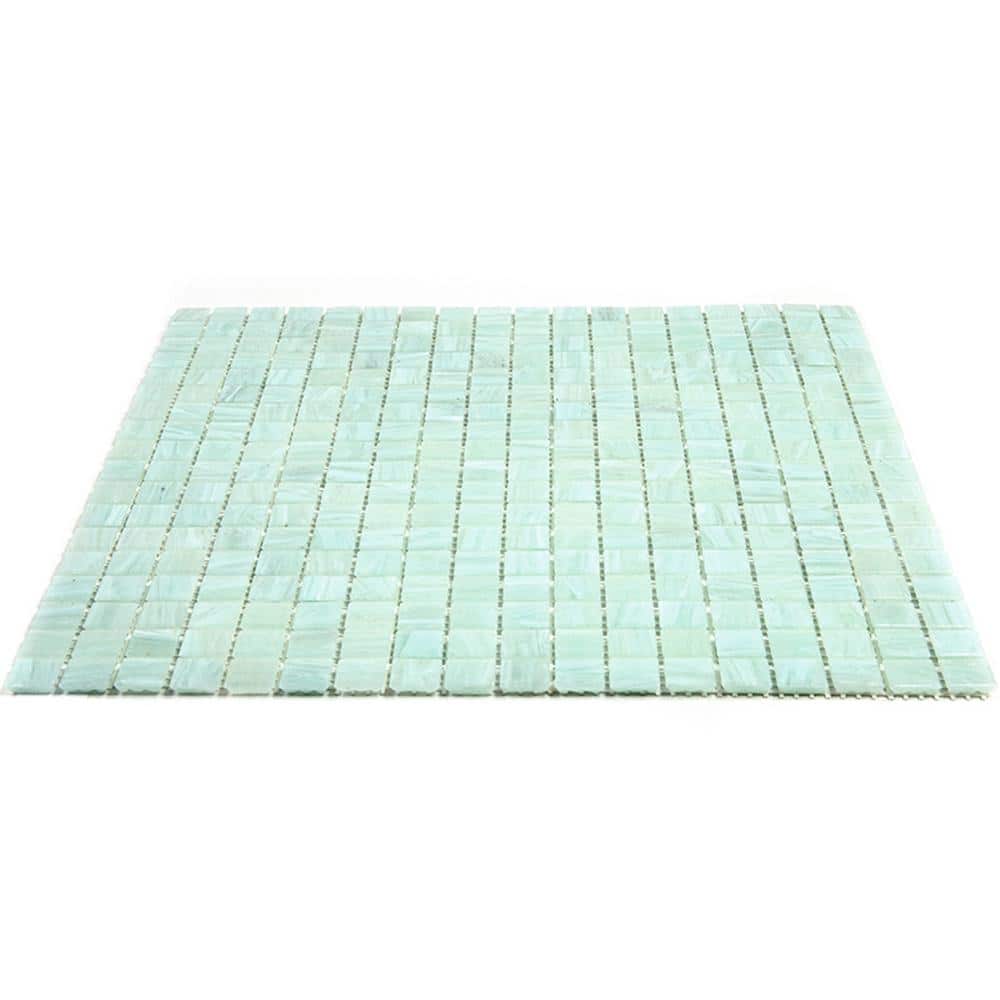 Ice Green Iridescent Glass Mosaic Wall and Floor Tile
