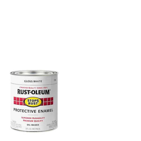 1 qt. Protective Enamel Semi-Gloss White Interior/Exterior Paint (2-Pack)