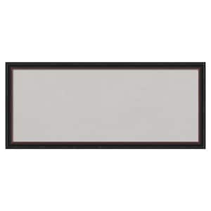 Salon Scoop Red Black Wood Framed Grey Corkboard 32 in. x 14 in. Bulletin Board Memo Board