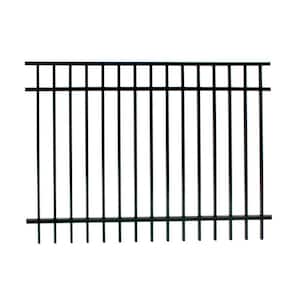 Vinings 5 ft. H x 6 ft. W Black Aluminum Pre-Assembled Fence Panel (5-Pack)