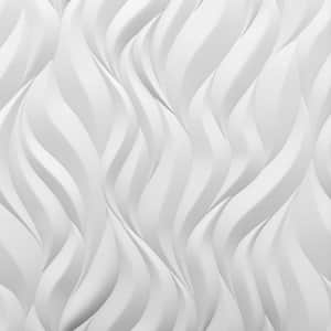 Flames Plain White 2 ft. x 2 ft. Seamless Foam Glue-up 3D Wall Panel (24 sq. ft./case)