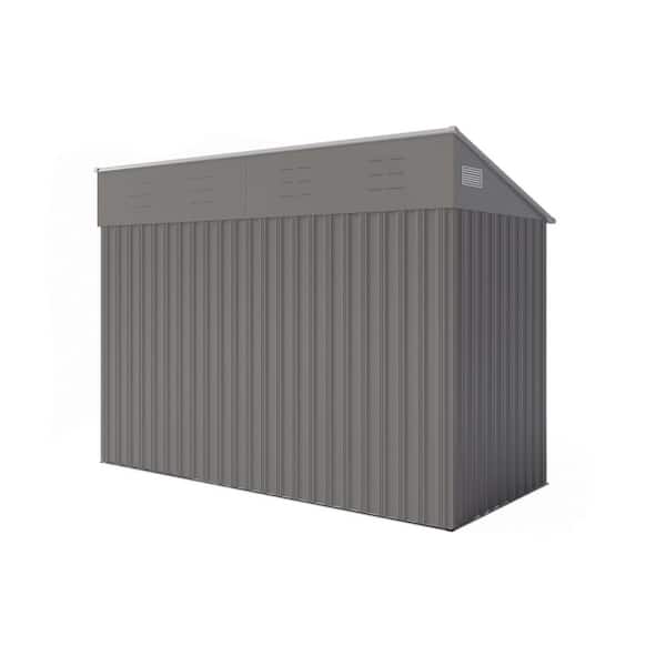 WTVWTV 8 ft. W x 3.8 ft. D Grey and White Metal Garden