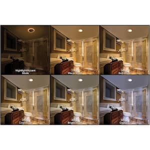 6 in. Retrofit Integrated LED Recessed Light Trim w/ Night Light 670 Lumens Adjustable CCT Kitchen Lighting (8-Pack)