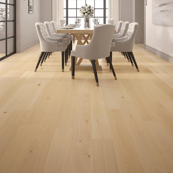 Mabry Hill Oak 0.28 in. T x 6.5 in. W Click Lock Waterproof Wire Brushed Engineered Hardwood Flooring 21.8 sq. ft./Case