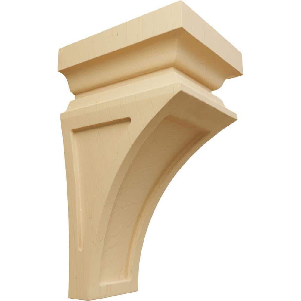 Alder Wood 8" Hand-Carved Decorative Corbel