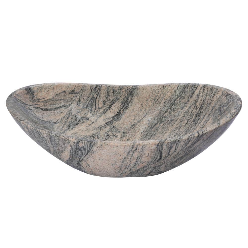 Juparana Granite 20'' Oval Vessel Bathroom Sink