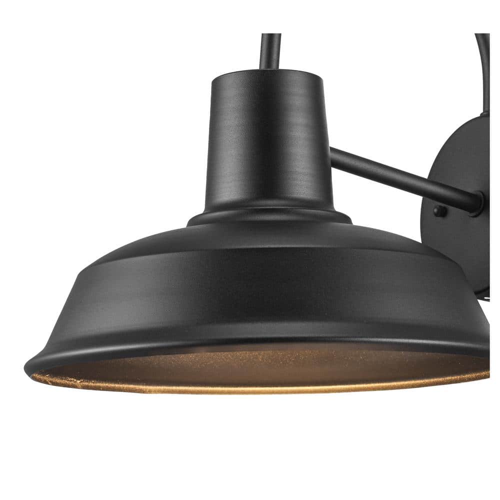 Tacoma 12.5" Black Metal Industrial Farmhouse Wall Sconce