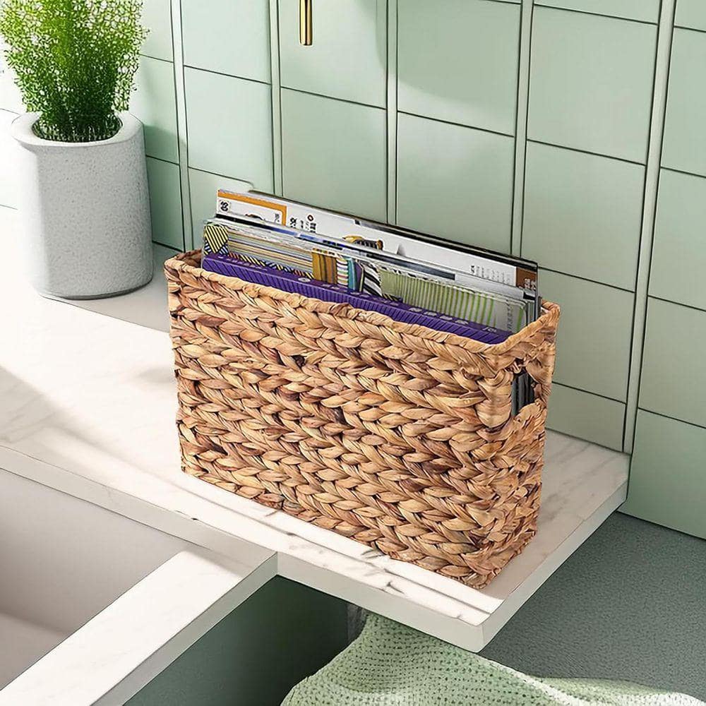 Brown 15.5 in. x 9.8 in. Plastic Freestanding Magazine Rack Z087Q3B58Q ...