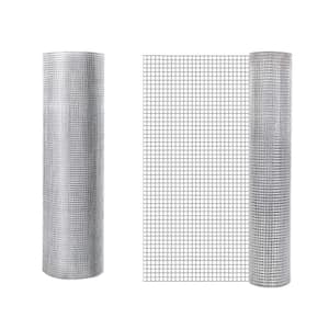 3 ft. x 100 ft. Silver Privacy 23 Gauge Hardware Cloth Welded Cage Netting Raised Garden Rabbit Fence