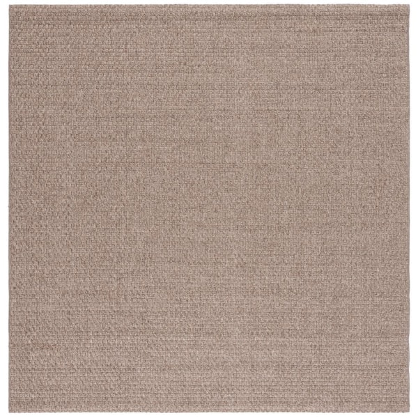 SAFAVIEH Sisal All-Weather Brown 7 ft. x 7 ft. Solid Woven Indoor/Outdoor Square Area Rug