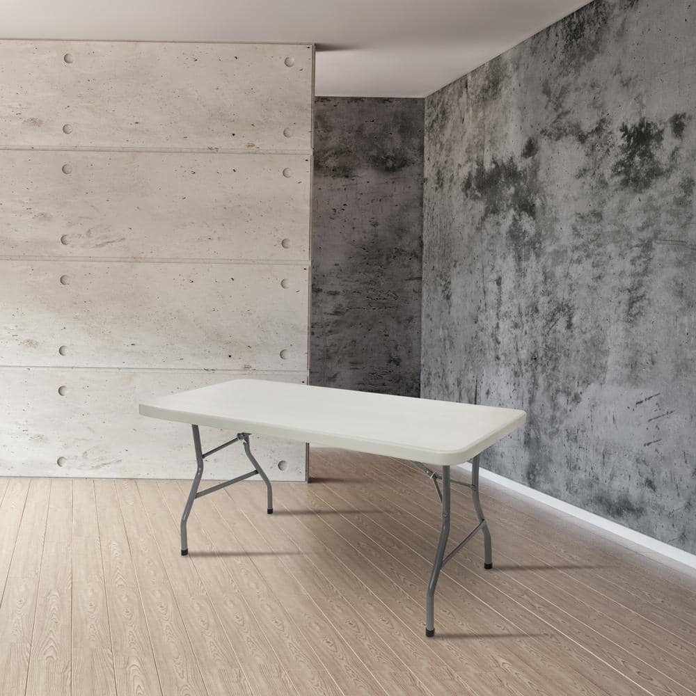 Gray Plastic and Steel 61" Folding Table