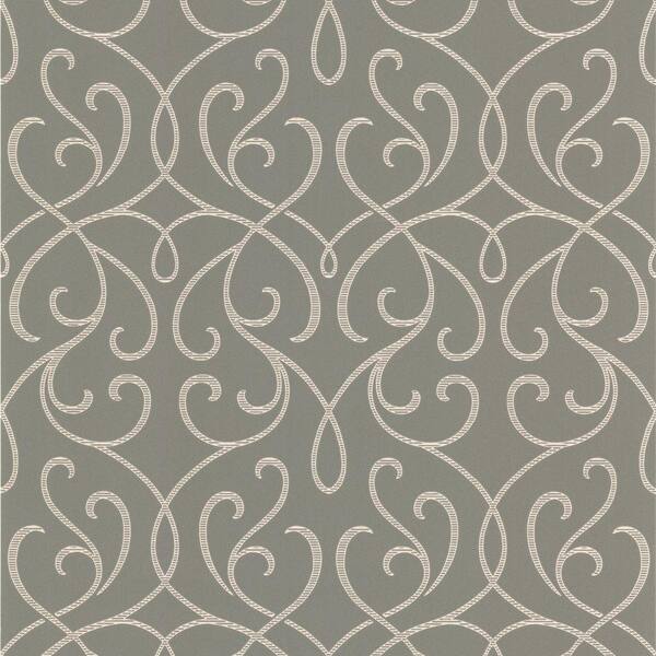 Decorline Aloutte Grey Mod Swirl Wallpaper