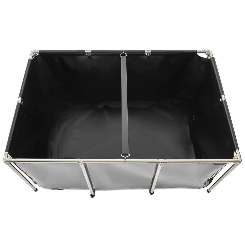 270 gal. Black Canvas Aquatic Habitat, PVC Koi Container with Transparent View, Stainless Steel Frame Drain Valve Pond price history on PriceWatchPro