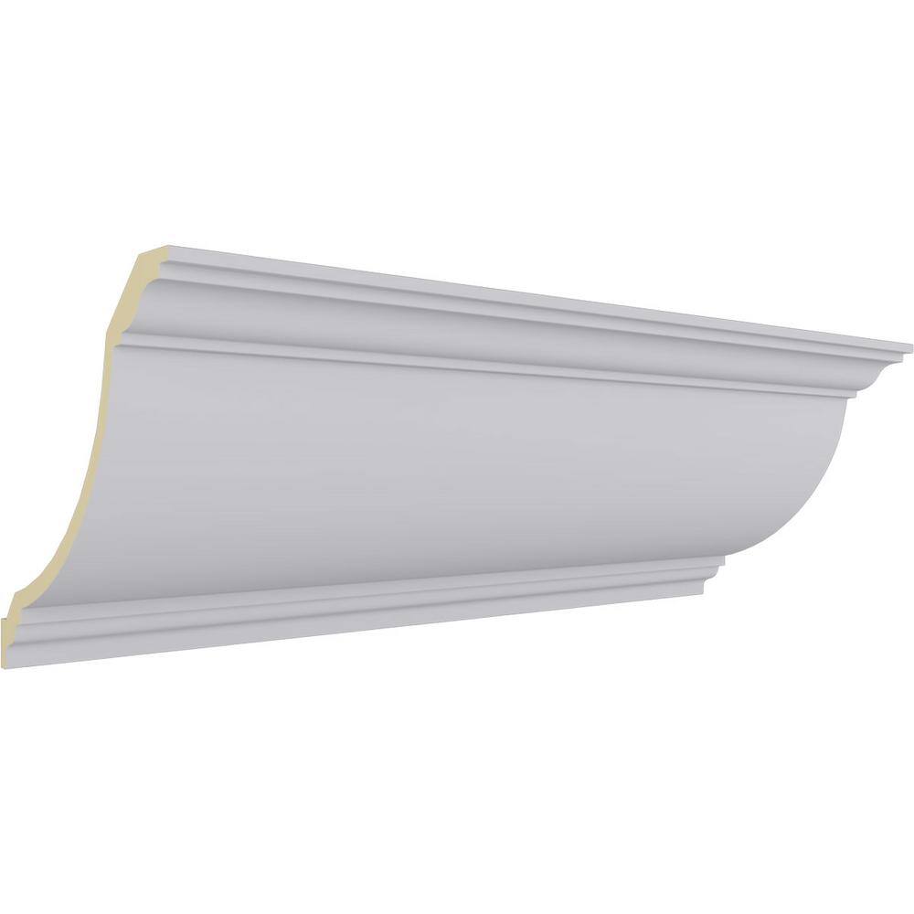 Primed Geometric Urethane Crown Moulding Sample, 12-inch