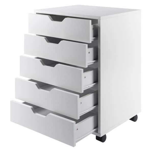 Halifax White 5-Drawer Cabinet Cart 10519 - The Home Depot