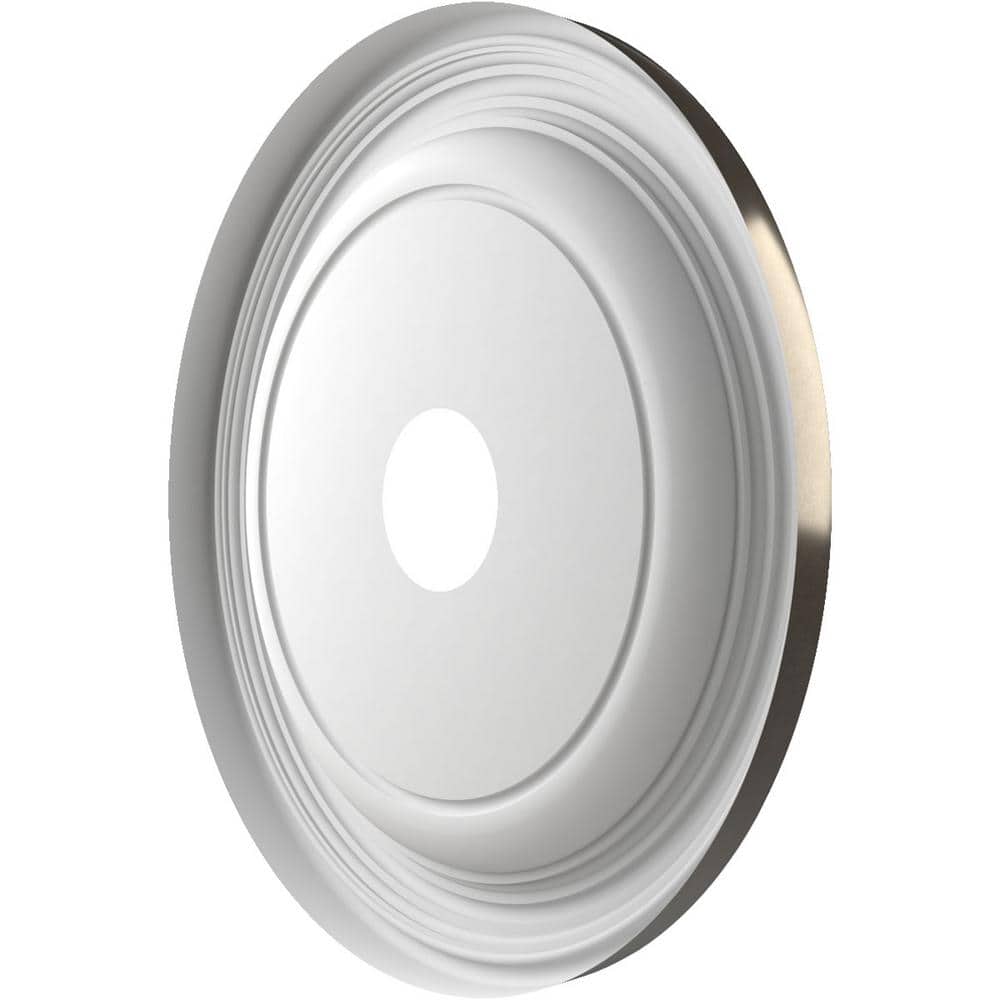 Traditional Metallic Charcoal PVC Ceiling Medallion, 19-inch Diameter
