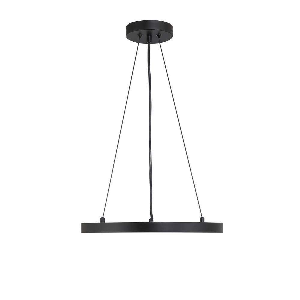 15" Coal Aluminum LED Pendant with Acrylic Shade