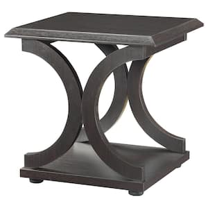 Cappuccino C-Shaped End Table