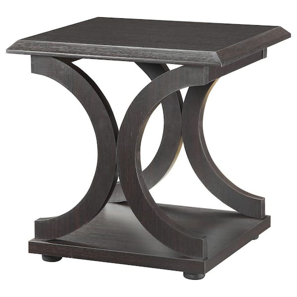 Coaster Cappuccino C-Shaped End Table