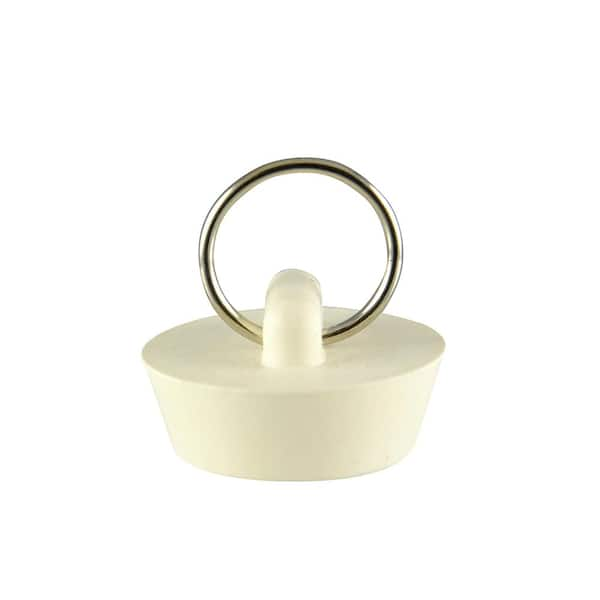 Uxcell Rubber Sink Plug, White Drain Stopper Fit 1-9/16 to 1-5/8 Drain with Hanging Ring for Bathtub Kitchen and Bathroom | Harfington, 1-9/16 to 1