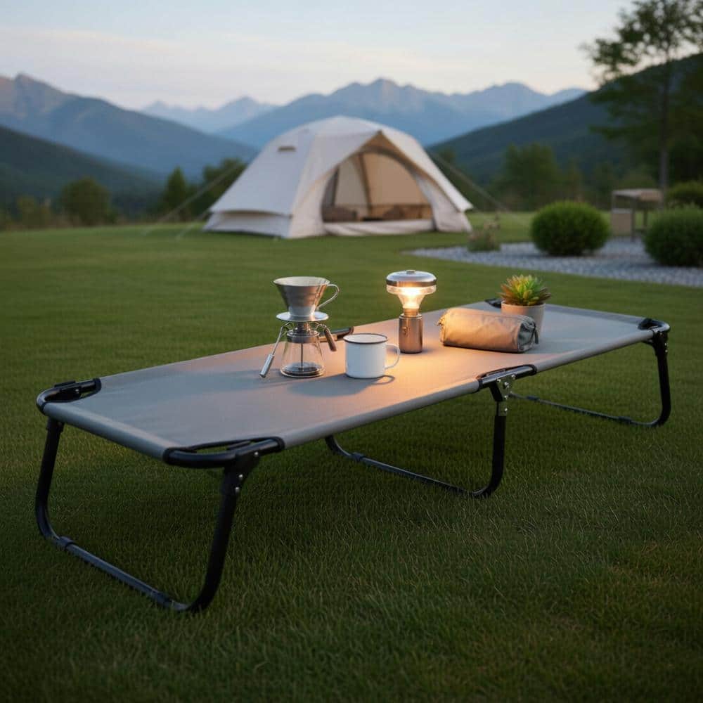 Foldable camping cot, rustproof iron frame, 330lb load price history on PriceWatchPro