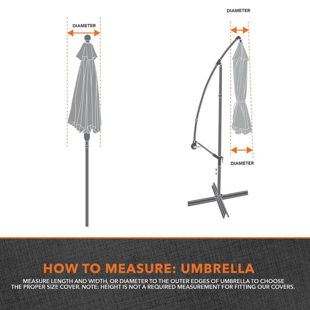 Granite Gray Waterproof Modern Umbrella Cover
