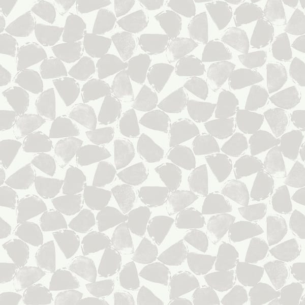 InHome Bliss Print Grey Peel and Stick Wallpaper Sample