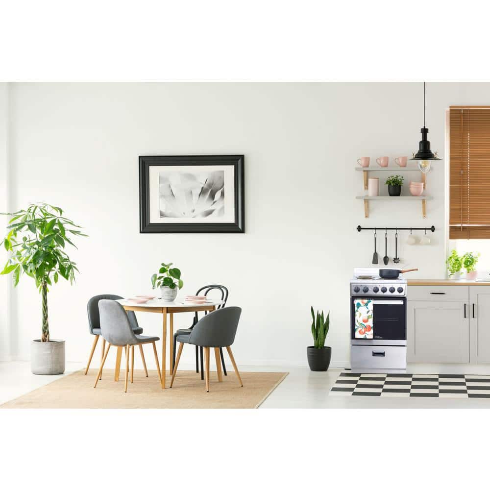 Premium 24" Stainless Steel Freestanding Electric Range with 4 Burners