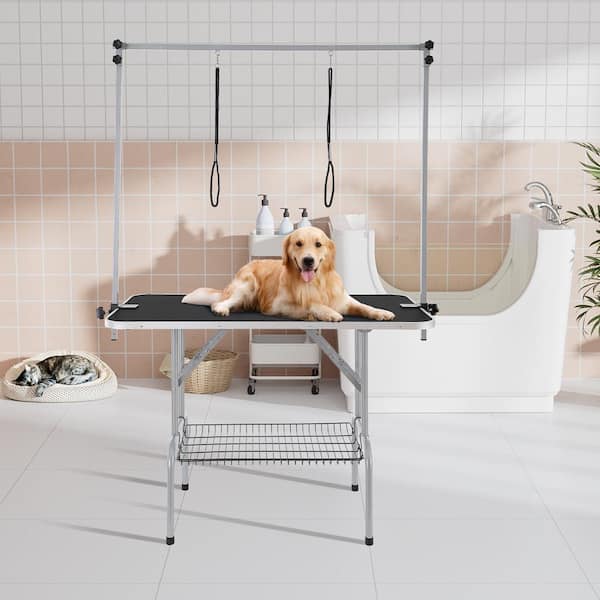 VEVOR Pet Grooming Table Two Arms with Clamp, 46 in. Dog Grooming