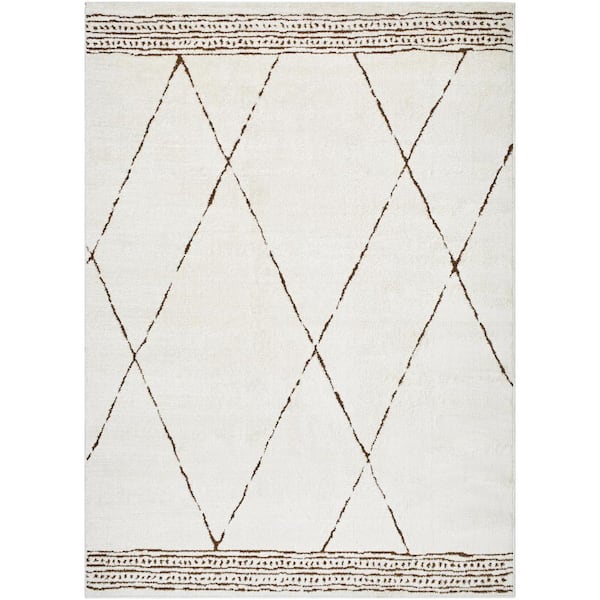 Livabliss Freud 7 ft. x 9 ft. Brown Moroccan Indoor Area Rug