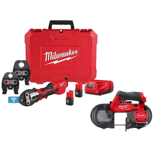 M12 12-Volt Lithium-Ion FORCE Logic Press Tool Kit with ONE-KEY and M12 Compact Band Saw