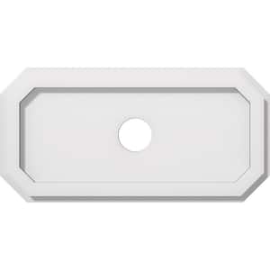 1 in. P X 16 in. W X 8 in. H X 2 in. ID Emerald Architectural Grade PVC Contemporary Ceiling Medallion