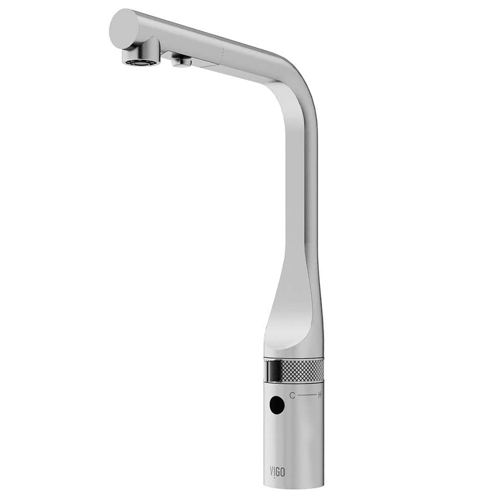 Jewel Touchless Sensor 15 in. Single Handle Pull-Out Kitchen Faucet in Stainless Steel