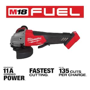 M18 FUEL 18V Lithium-Ion Brushless Cordless 4-1/2 in./5 in. Grinder with Paddle Switch (2-Tools)