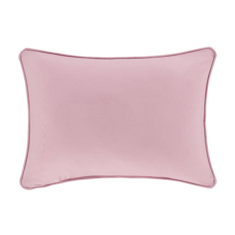 Rosemary Pink Lace Trim Boudoir Throw Pillow