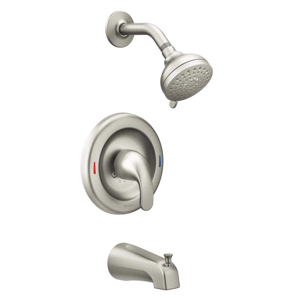 Moen Adler Spot Resist Brushed Nickel 1-Handle Shower Faucet with Valve Moen Adler Spot Resist Brushed Nickel 1-Handle Shower Faucet with Valve