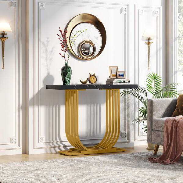 Buy Tribesigns Console Table, Small Black Entryway Table with