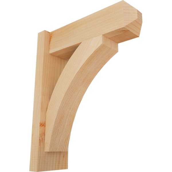 Ekena Millwork 6 in. x 20 in. x 16 in. Douglas Fir Thorton Craftsman Smooth Outlooker