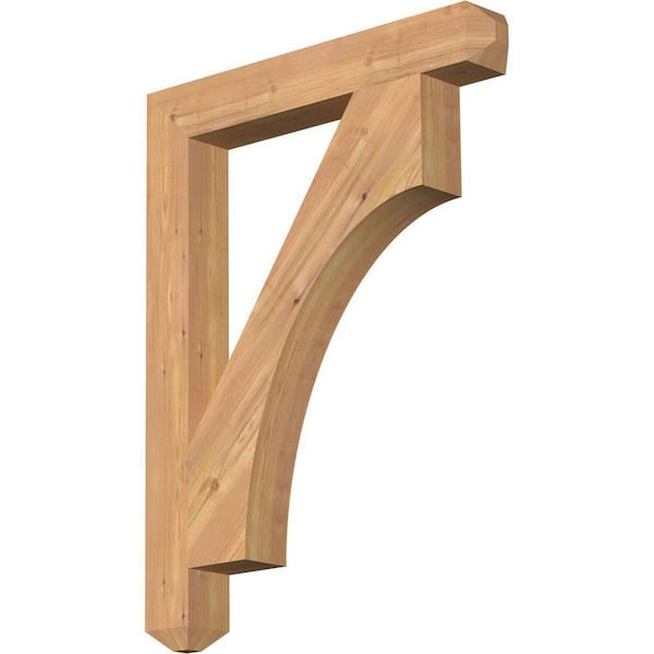 Ekena Millwork 3.5 in. x 34 in. x 26 in. Western Red Cedar Westlake Craftsman Smooth Bracket