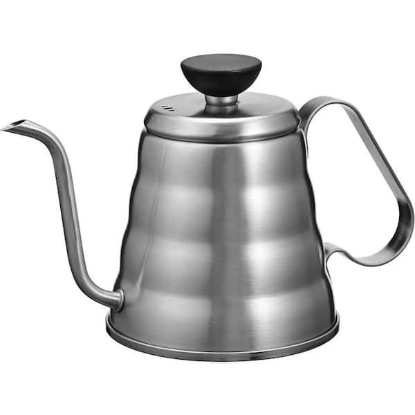 Adrinfly 8-Cup Silver Metal Drip Kettle Vono 500ml Induction Stovetop Stainless Steel Tea Kettle