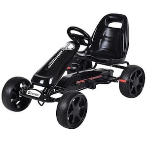 Black Xmas Gift Go Kart Kids Ride On Car Pedal Powered Car 4 Wheel Racer Toy Stealth Outdoor