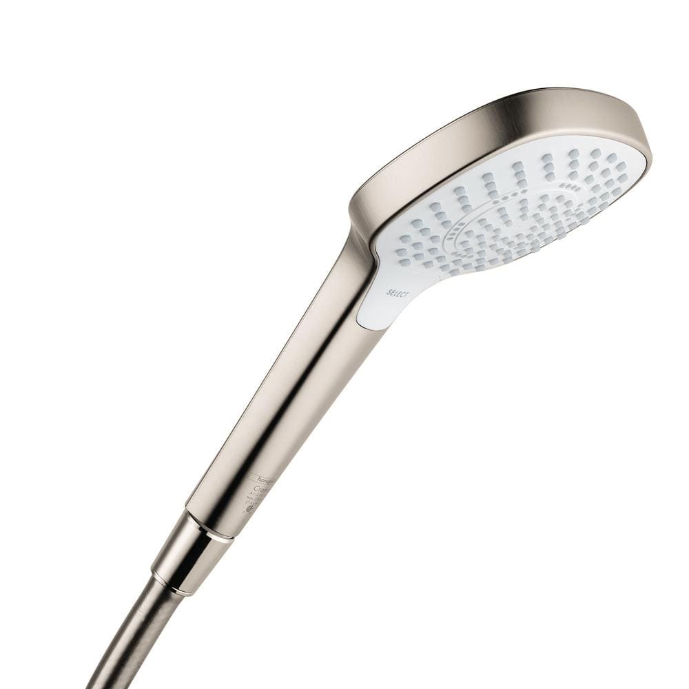 Hansgrohe 3Spray 4.3 in. Single Wall Mount Handheld Adjustable Shower Head in Brushed Nickel