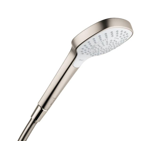3-Spray 4.3 in. Single Wall Mount Handheld Adjustable Shower Head in Brushed Nickel