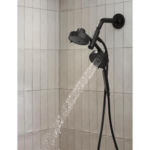 Purist 3-Spray Patterns with 2.5 GPM 6 in. Wall Mount Dual Shower Heads in Matte Black